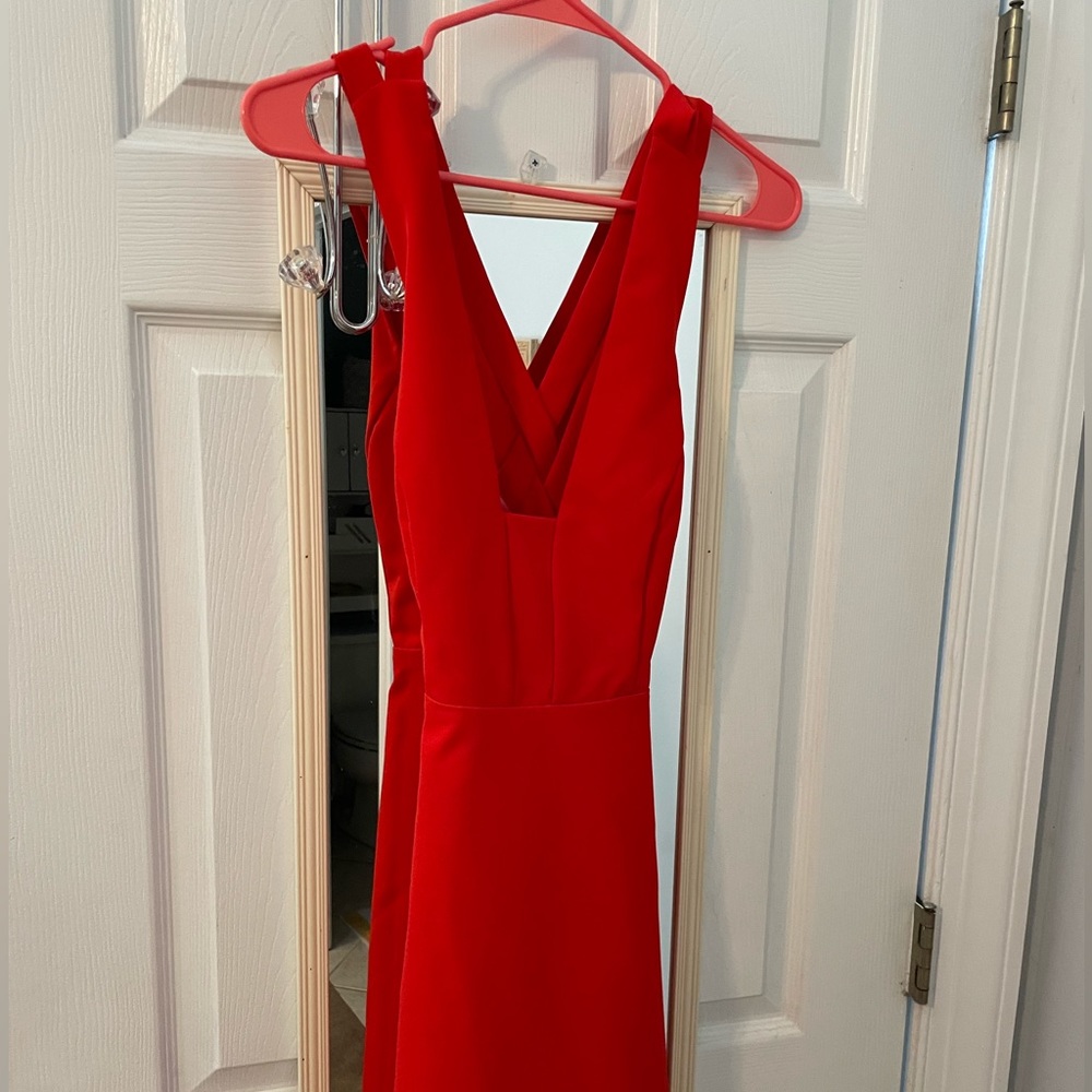 Stylish red cocktail dress